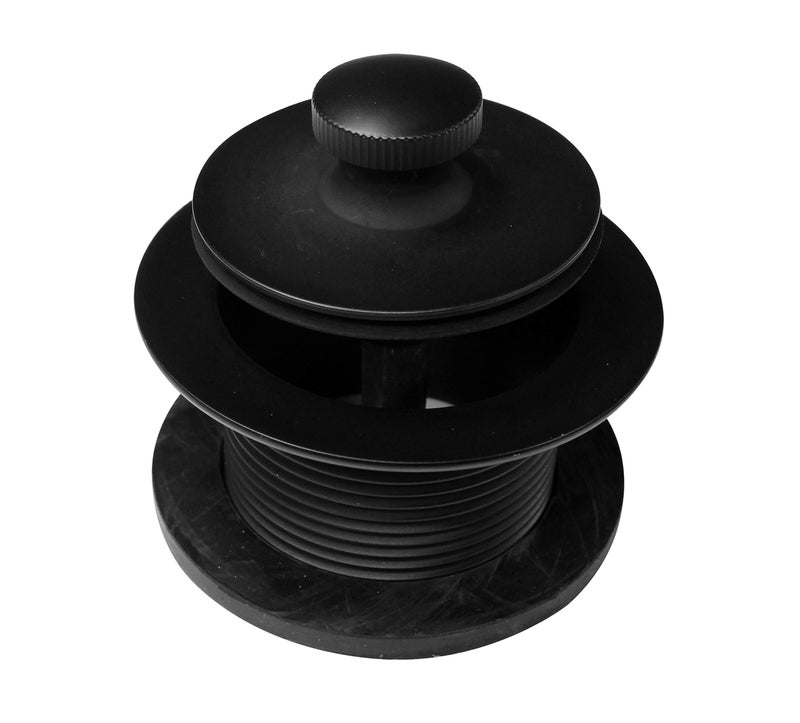 Westbrass Twist & Close Tub Trim Set with Floating Overflow Faceplate, Matte Black, D94H-62 - Image 3